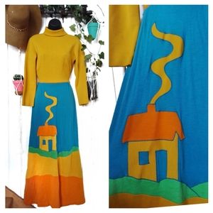 Rare 1960s vintage maxi dress
